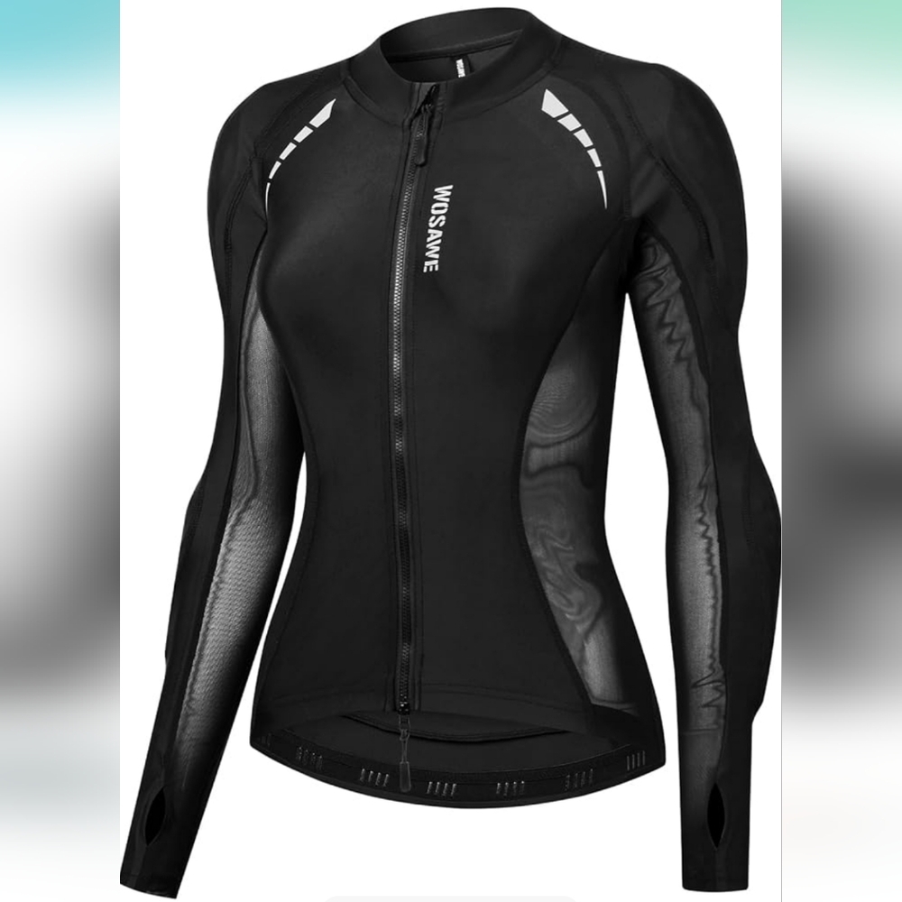 WOSAWE Biker Jacket w/ Pads in Black